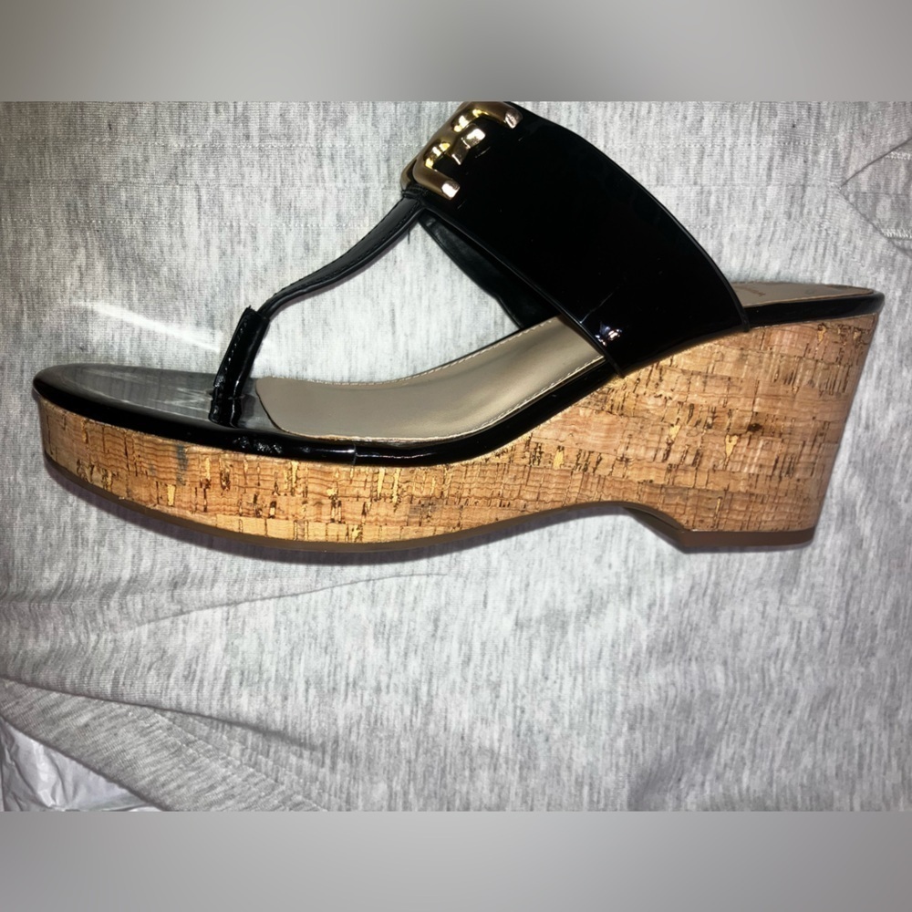 🔥NEW🔥 Sam Edelman W9.5 YARDLIE EMBLEM PLATFORM WEDGE SANDALS NWOB - Picture 10 of 13